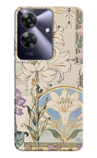White Lily Realme C61 Hard Case Back Cover by Casekaro