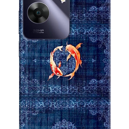 Koi Blue Realme C61 Hard Case Back Cover by Casekaro