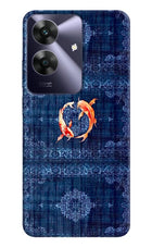 Koi Blue Realme C61 Hard Case Back Cover by Casekaro