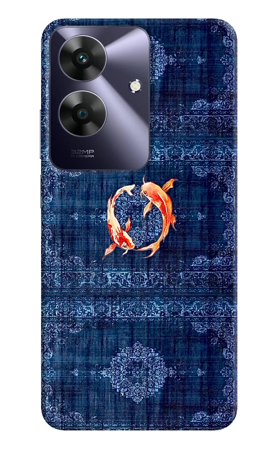 Koi Blue Realme C61 Back Cover, Hard case
