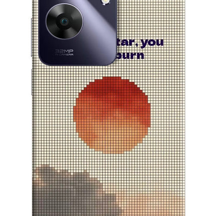 Pixel Sun Realme C61 Hard Case Back Cover by Casekaro