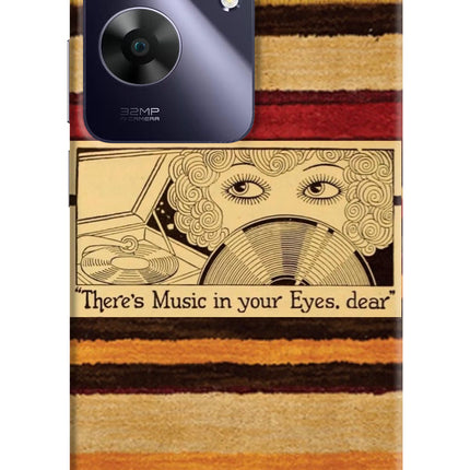 Vinyl Stripes Realme C61 Hard Case Back Cover by Casekaro