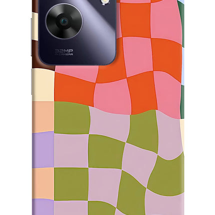 Wavy Grid Realme C61 Hard Case Back Cover by Casekaro