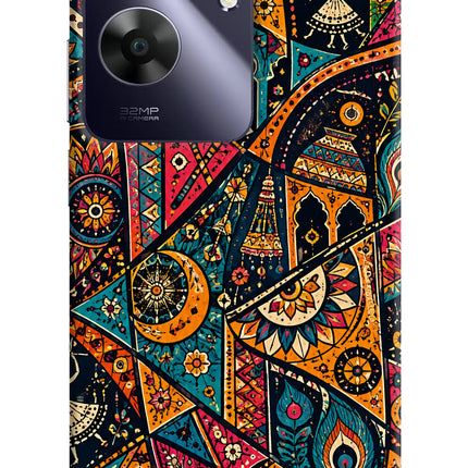 Folk Print Realme C61 Hard Case Back Cover by Casekaro