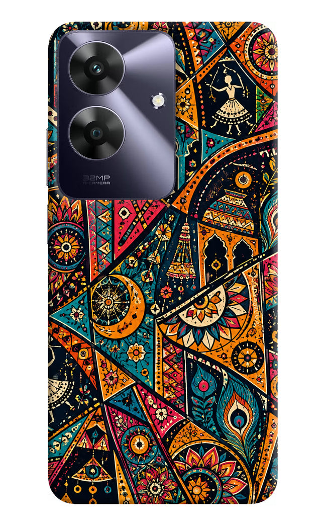 Folk Print Realme C61 Hard Case Back Cover by Casekaro