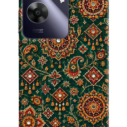 Green Pataka Realme C61 Hard Case Back Cover by Casekaro