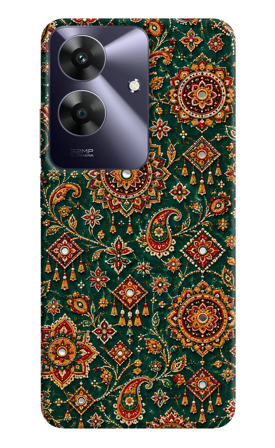 Green Pataka Realme C61 Back Cover, Hard case