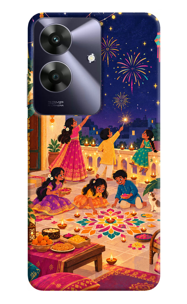 Diwali Night Realme C61 Hard Case Back Cover by Casekaro