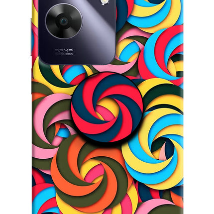 Spiral Pattern Realme C61 Pop Case by Casekaro