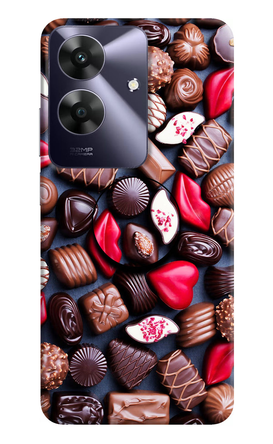 Chocolates Realme C61 Pop Case, Hard case