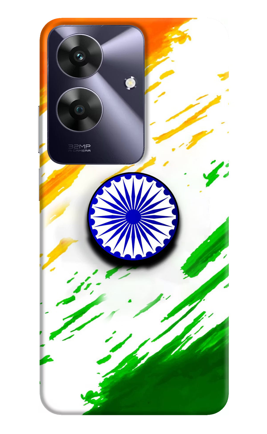 Indian Flag Ashoka Chakra Realme C61 Pop Case, Hard case