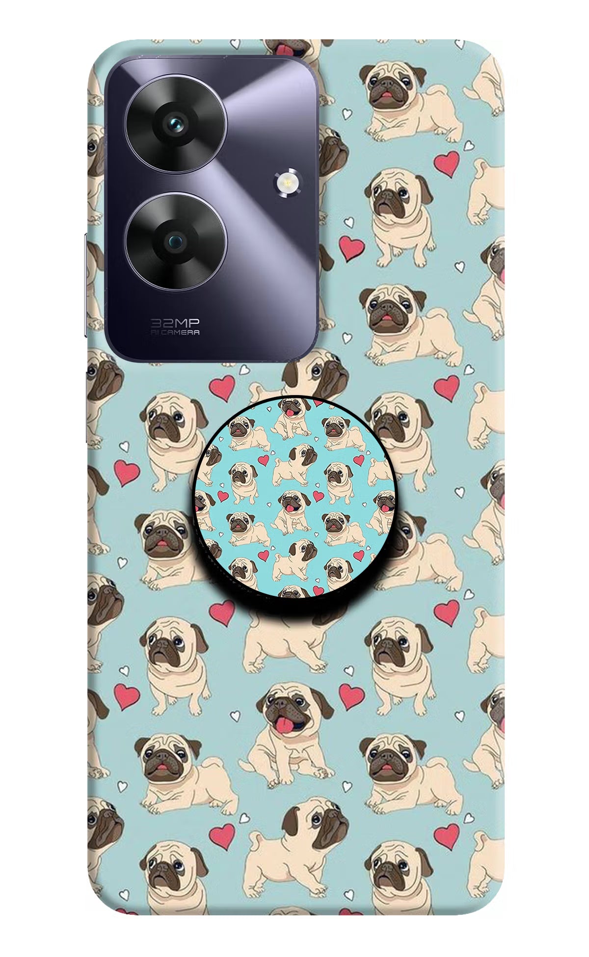Pug Dog Realme C61 Pop Case by Casekaro