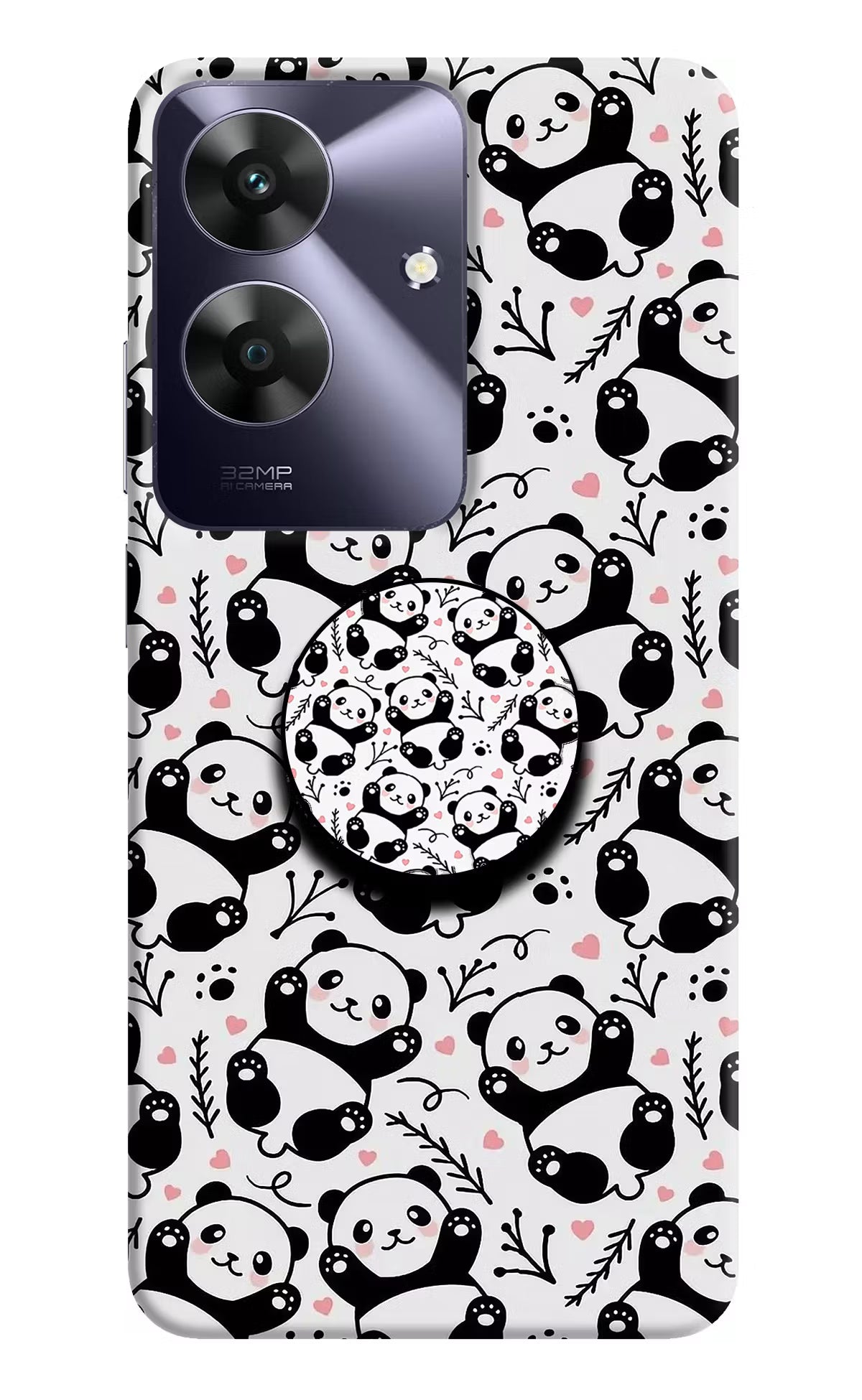 Cute Panda Realme C61 Pop Case by Casekaro