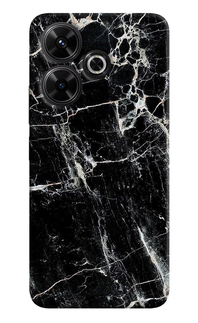 Black Marble Texture Redmi 13 5G Hard Case Back Cover by Casekaro