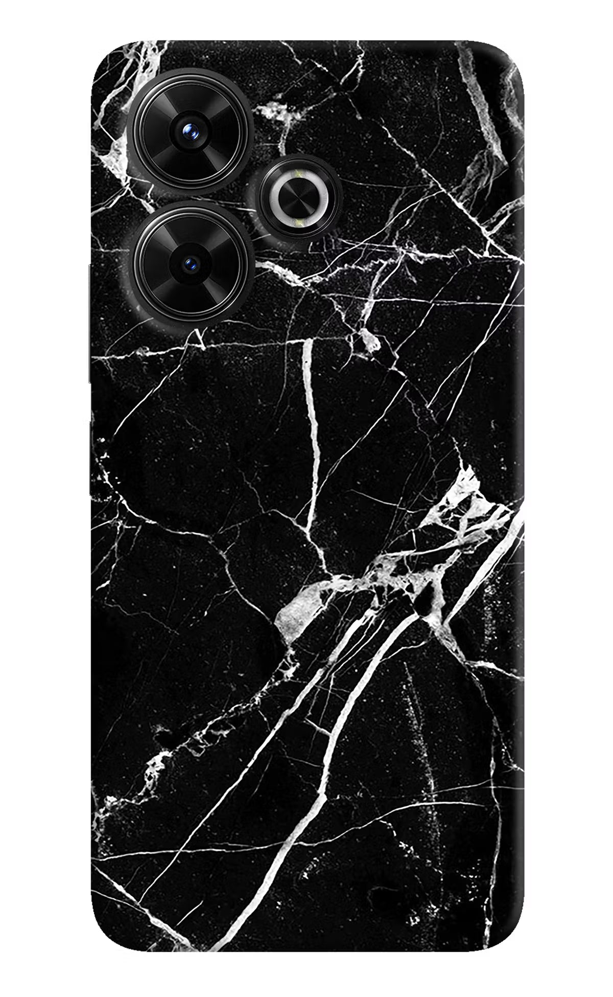 Black Marble Pattern Redmi 13 5G Hard Case Back Cover by Casekaro