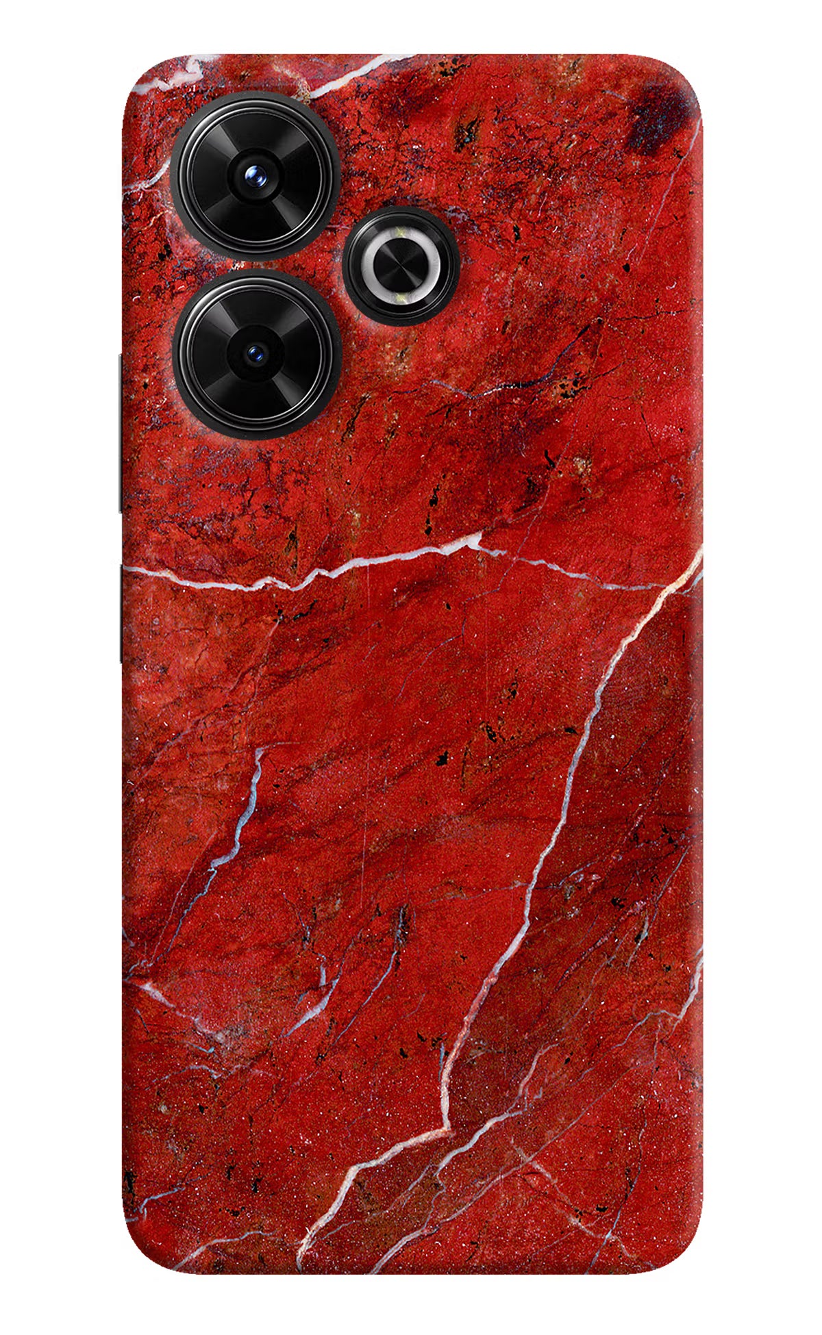 Red Marble Design Redmi 13 5G Hard Case Back Cover by Casekaro