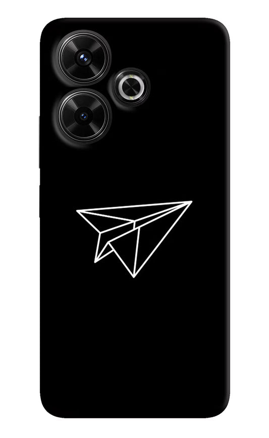 Paper Plane White Redmi 13 5G Hard Case Back Cover by Casekaro