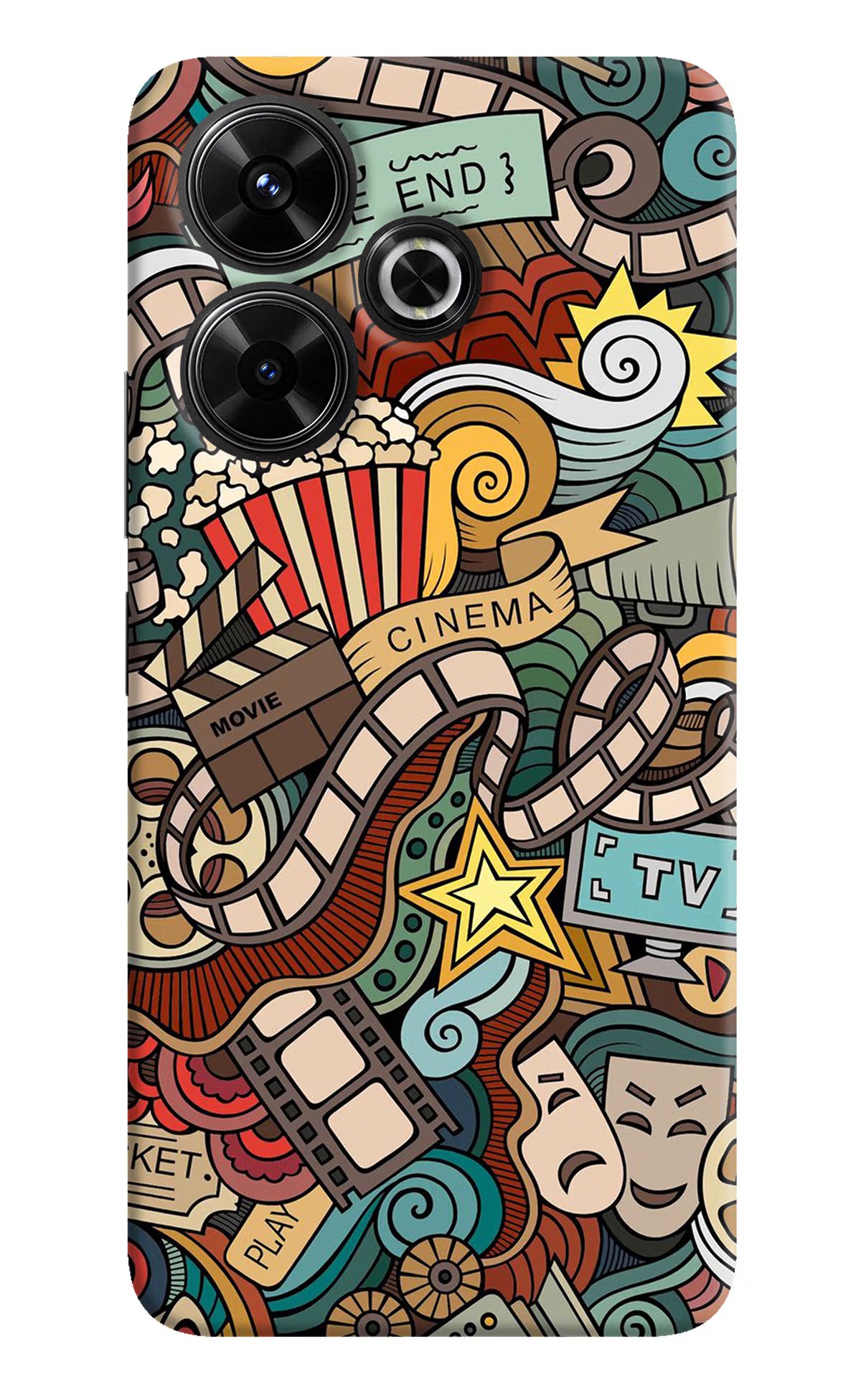 Cinema Abstract Redmi 13 5G Hard Case Back Cover by Casekaro