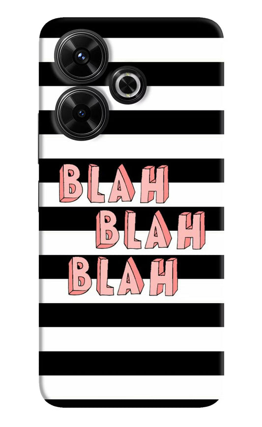 Blah Blah Blah Redmi 13 5G Hard Case Back Cover by Casekaro