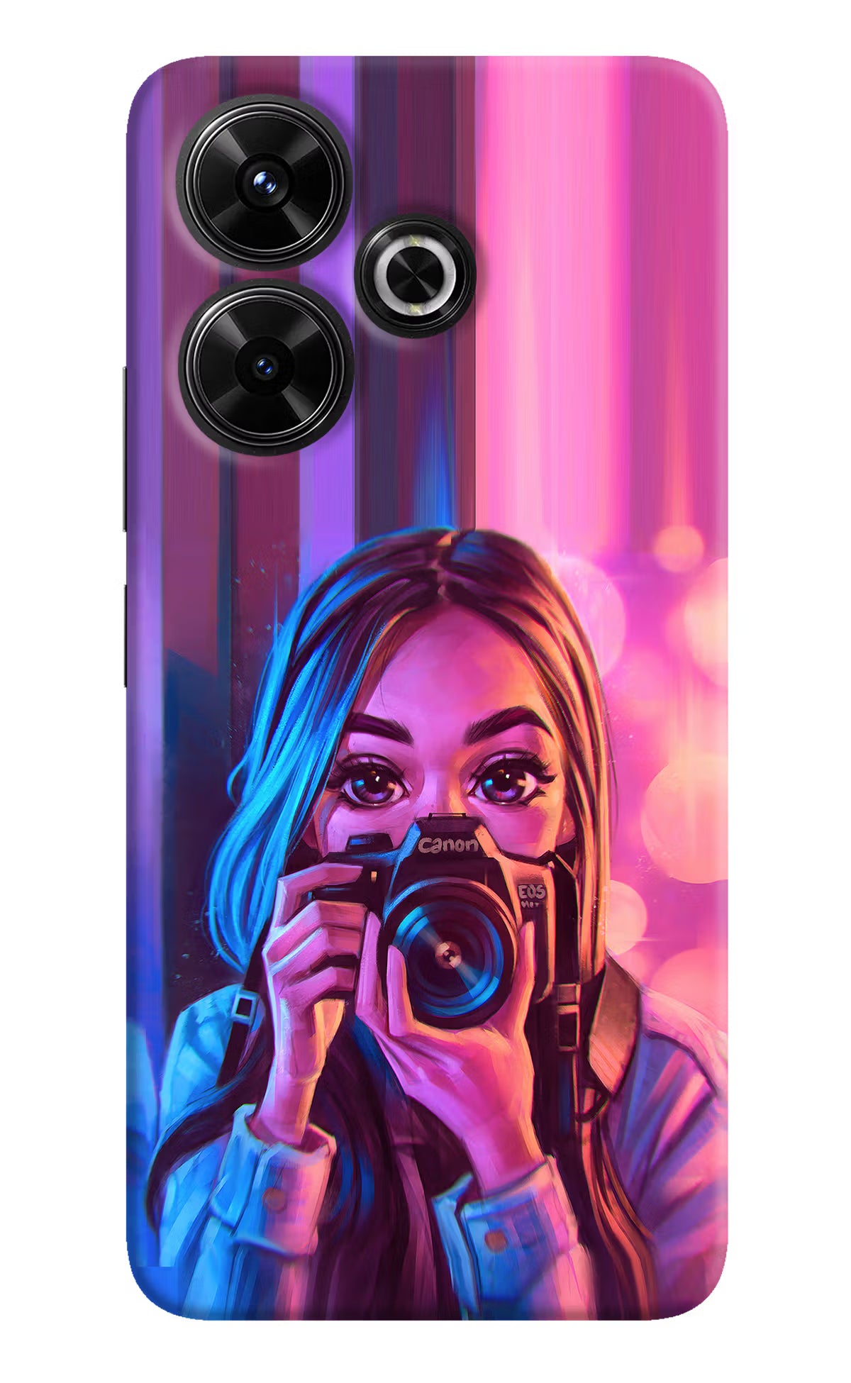 Girl Photographer Redmi 13 5G Hard Case Back Cover by Casekaro