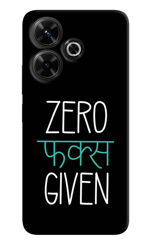 Zero Fucks Given Redmi 13 5G Hard Case Back Cover by Casekaro