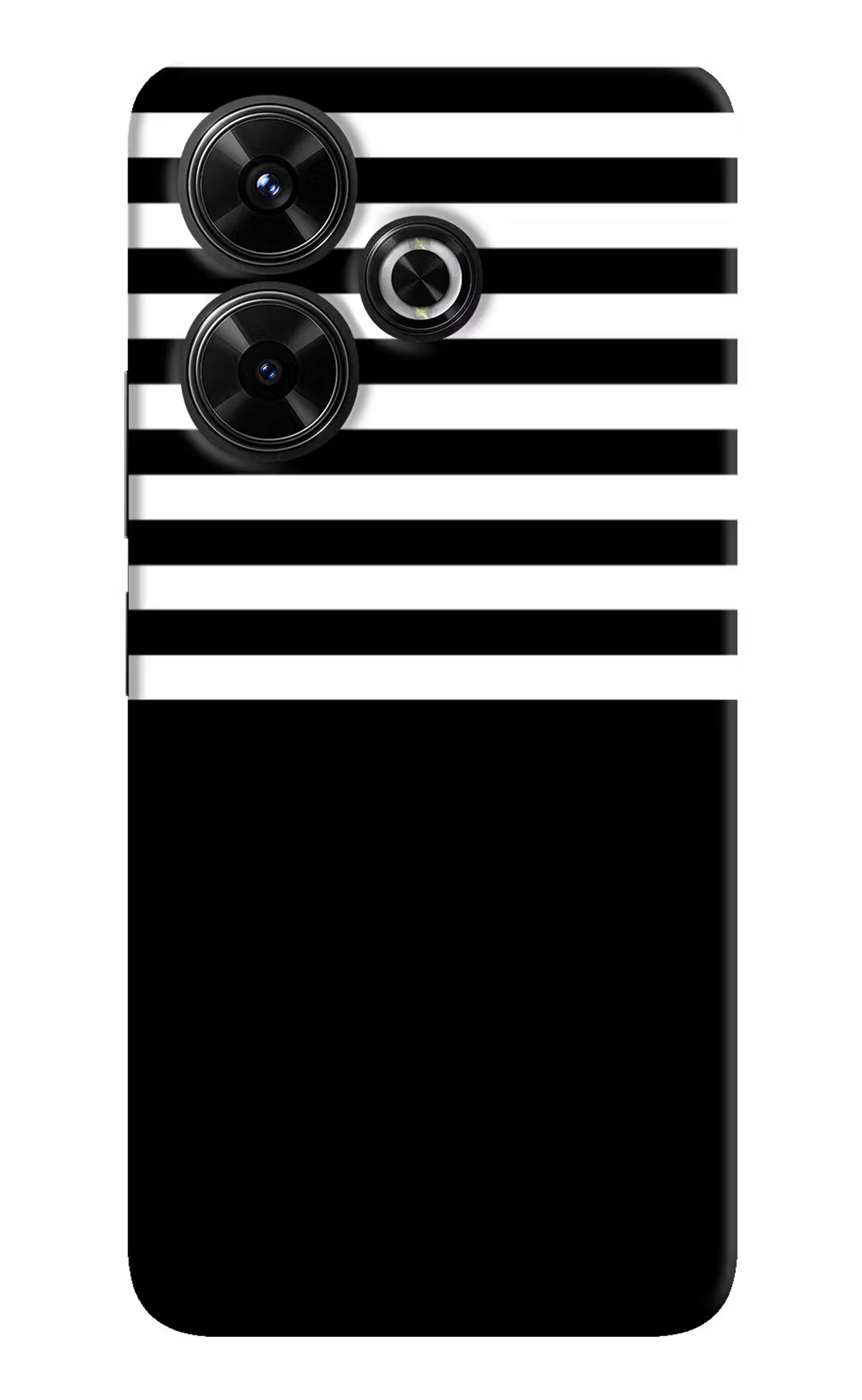 Black and White Print Redmi 13 5G Hard Case Back Cover by Casekaro