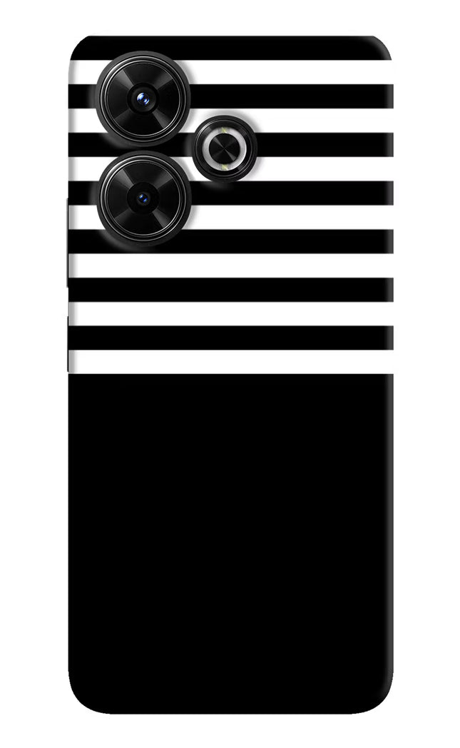Black and White Print Redmi 13 5G Hard Case Back Cover by Casekaro