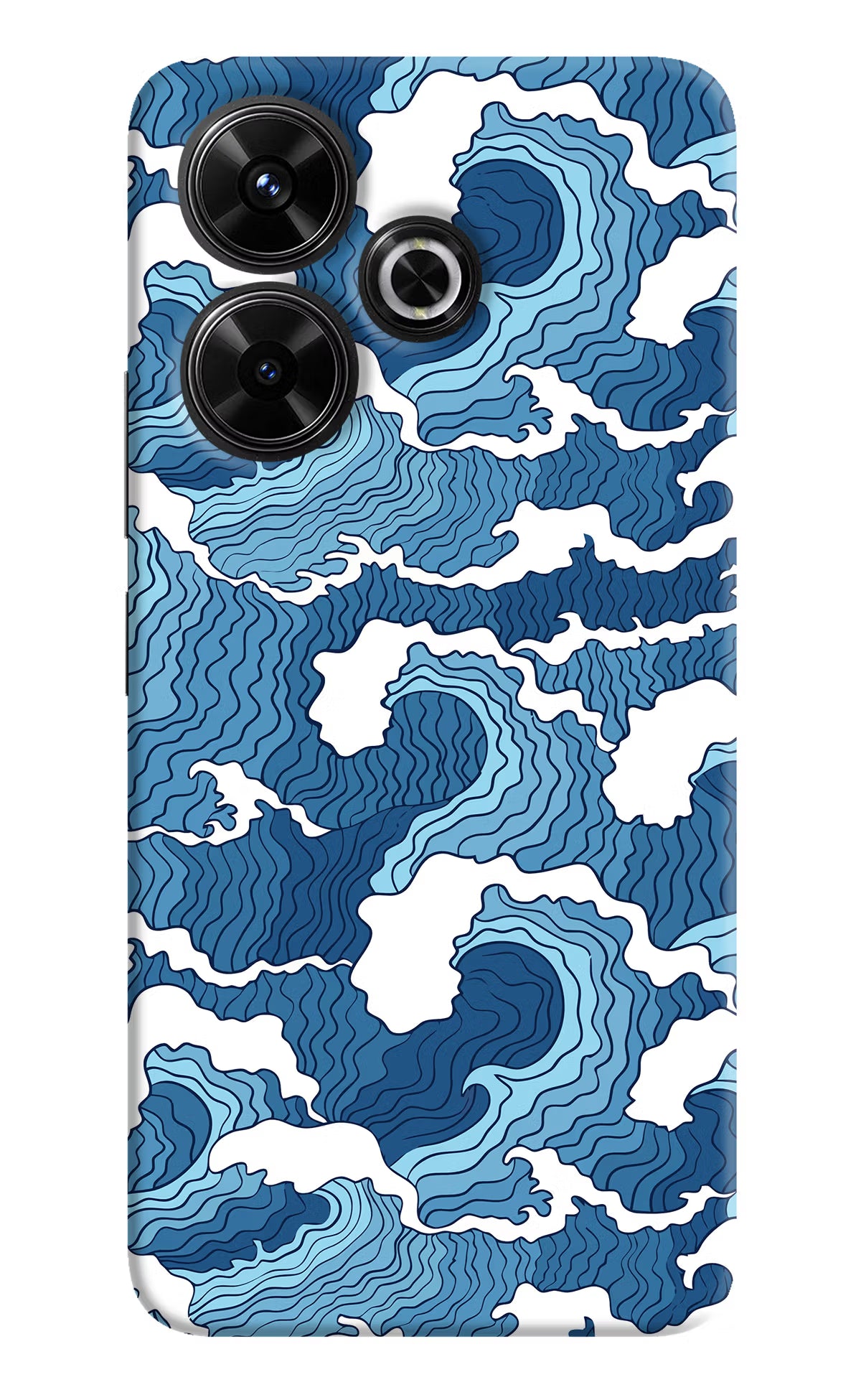 Blue Waves Redmi 13 5G Hard Case Back Cover by Casekaro