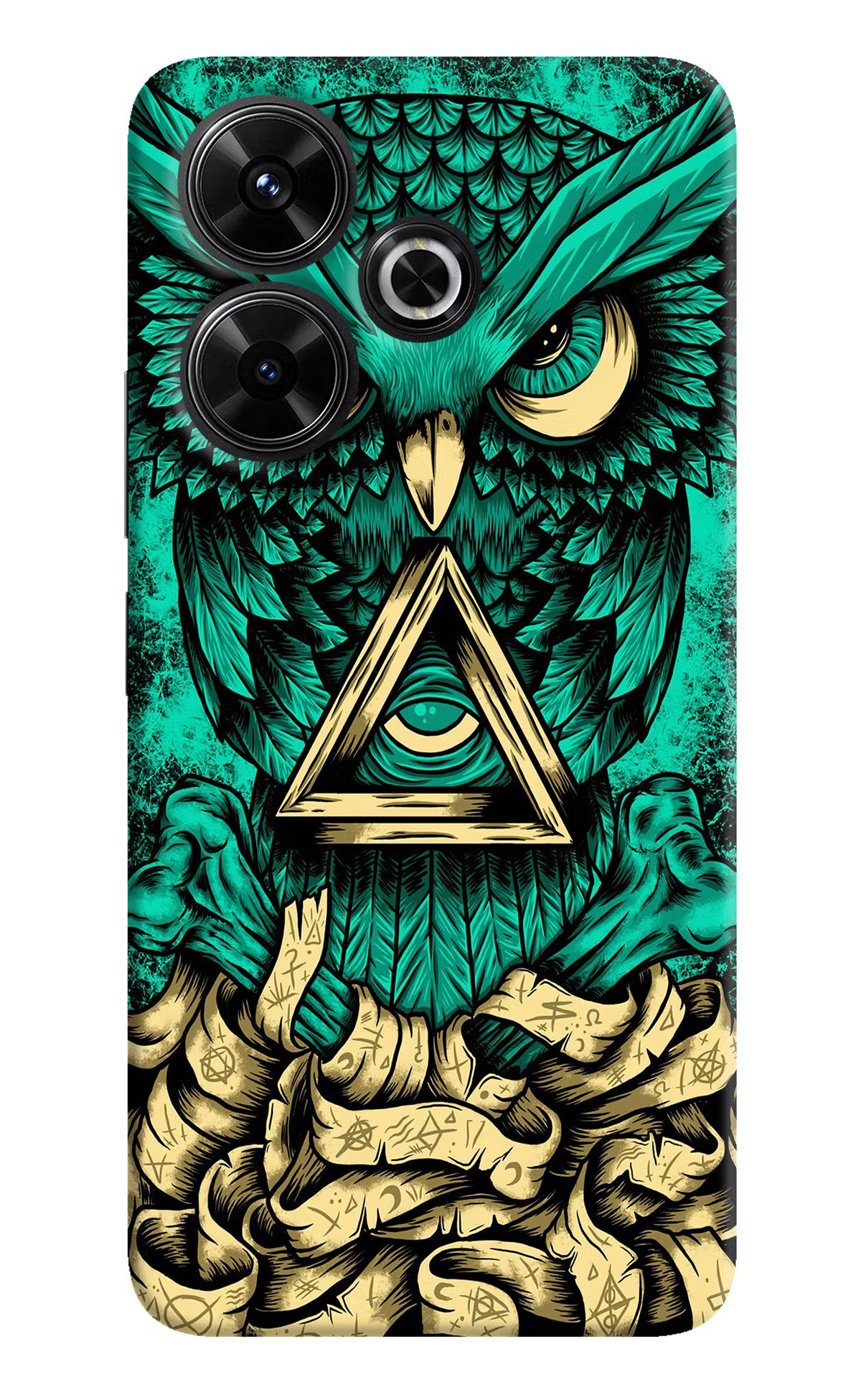 Green Owl Redmi 13 5G Hard Case Back Cover by Casekaro