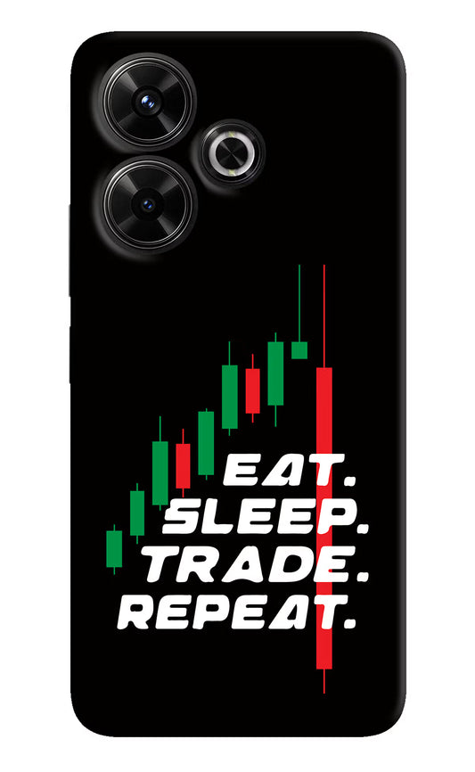 Eat Sleep Trade Repeat Redmi 13 5G Hard Case Back Cover by Casekaro