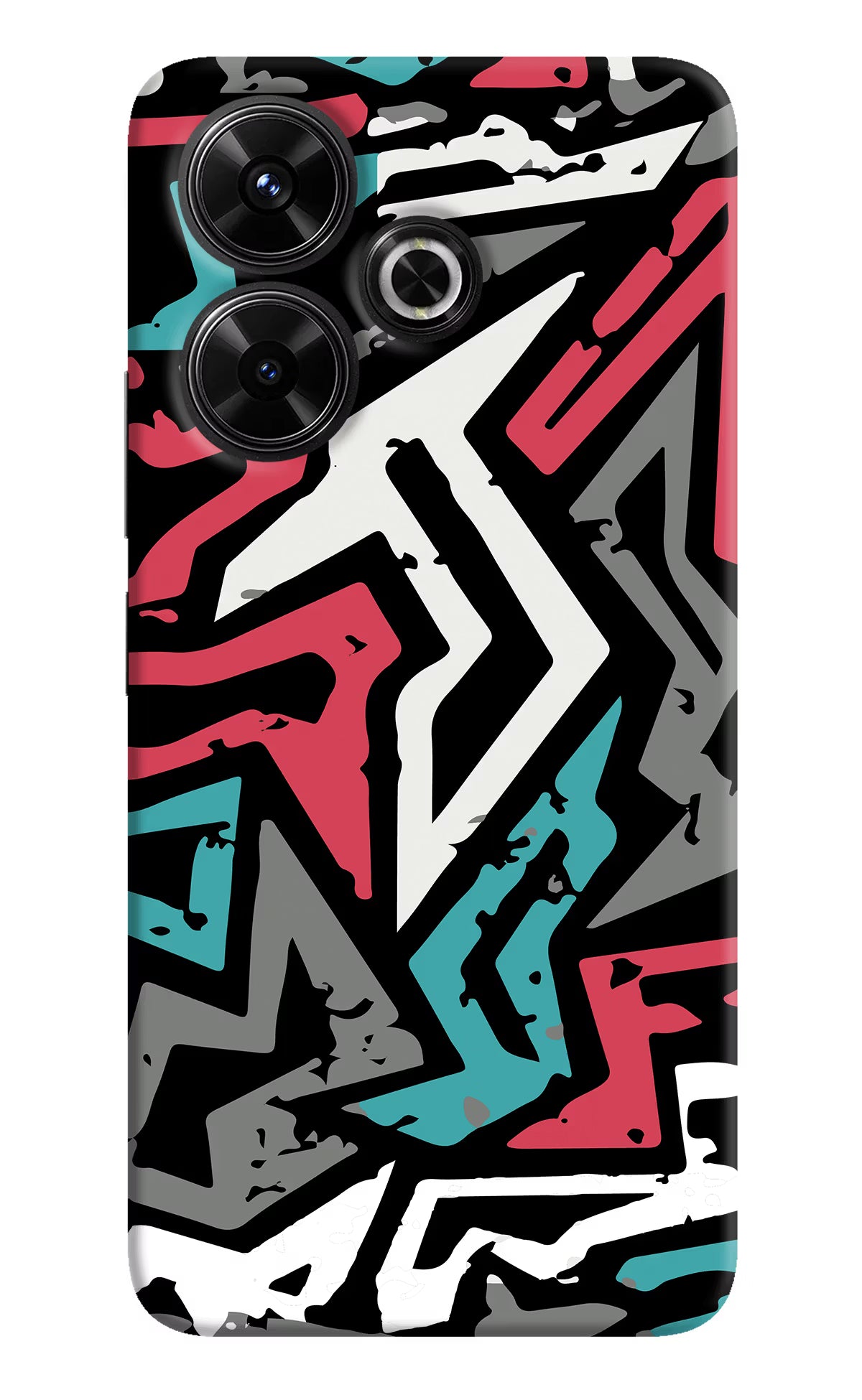 Geometric Graffiti Redmi 13 5G Hard Case Back Cover by Casekaro