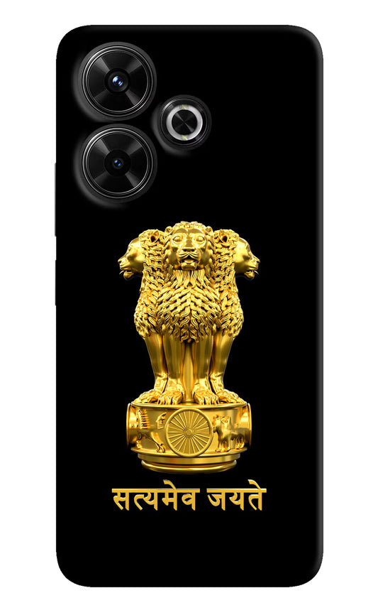 Satyamev Jayate Golden Redmi 13 5G Hard Case Back Cover by Casekaro