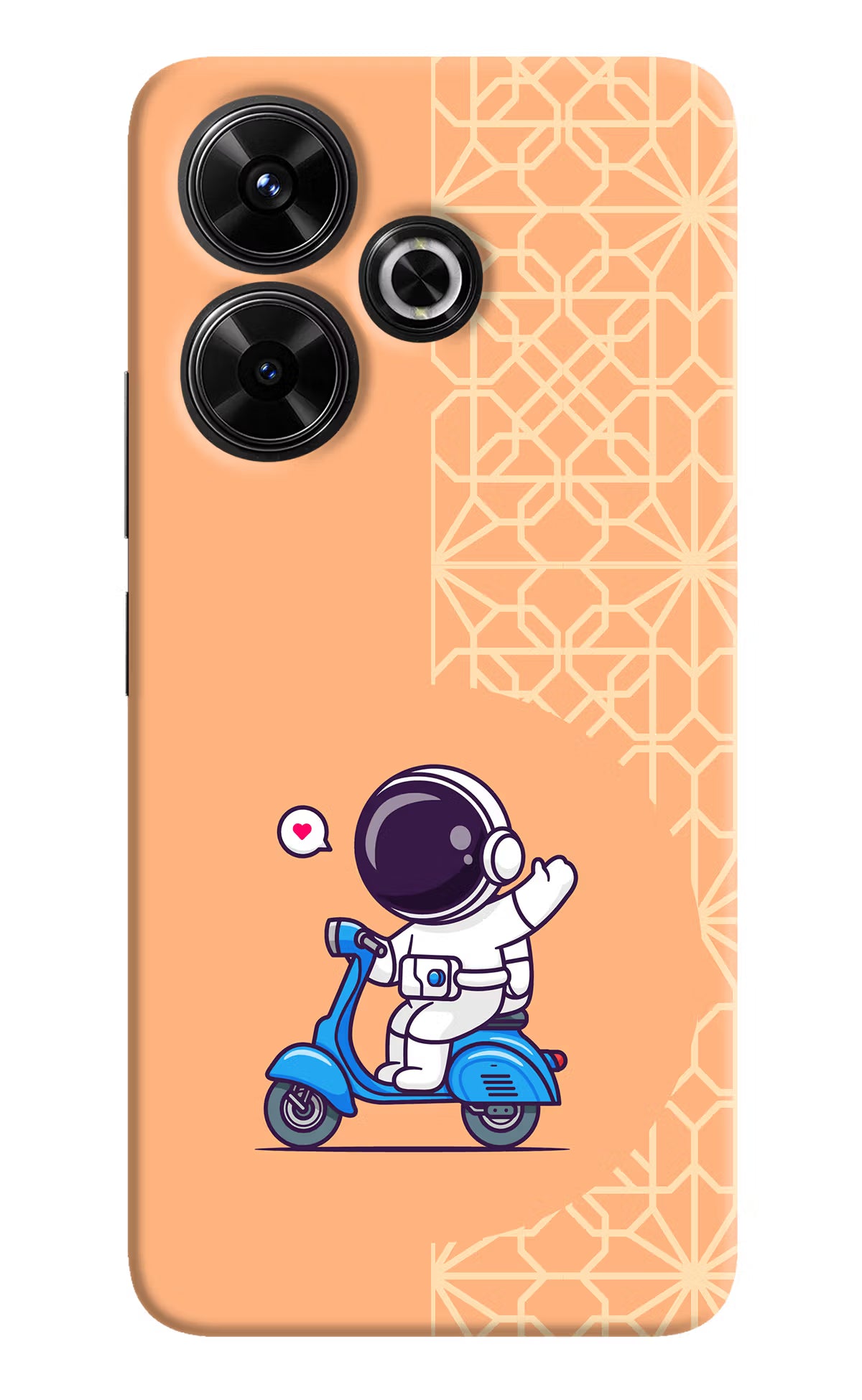 Cute Astronaut Riding Redmi 13 5G Hard Case Back Cover by Casekaro
