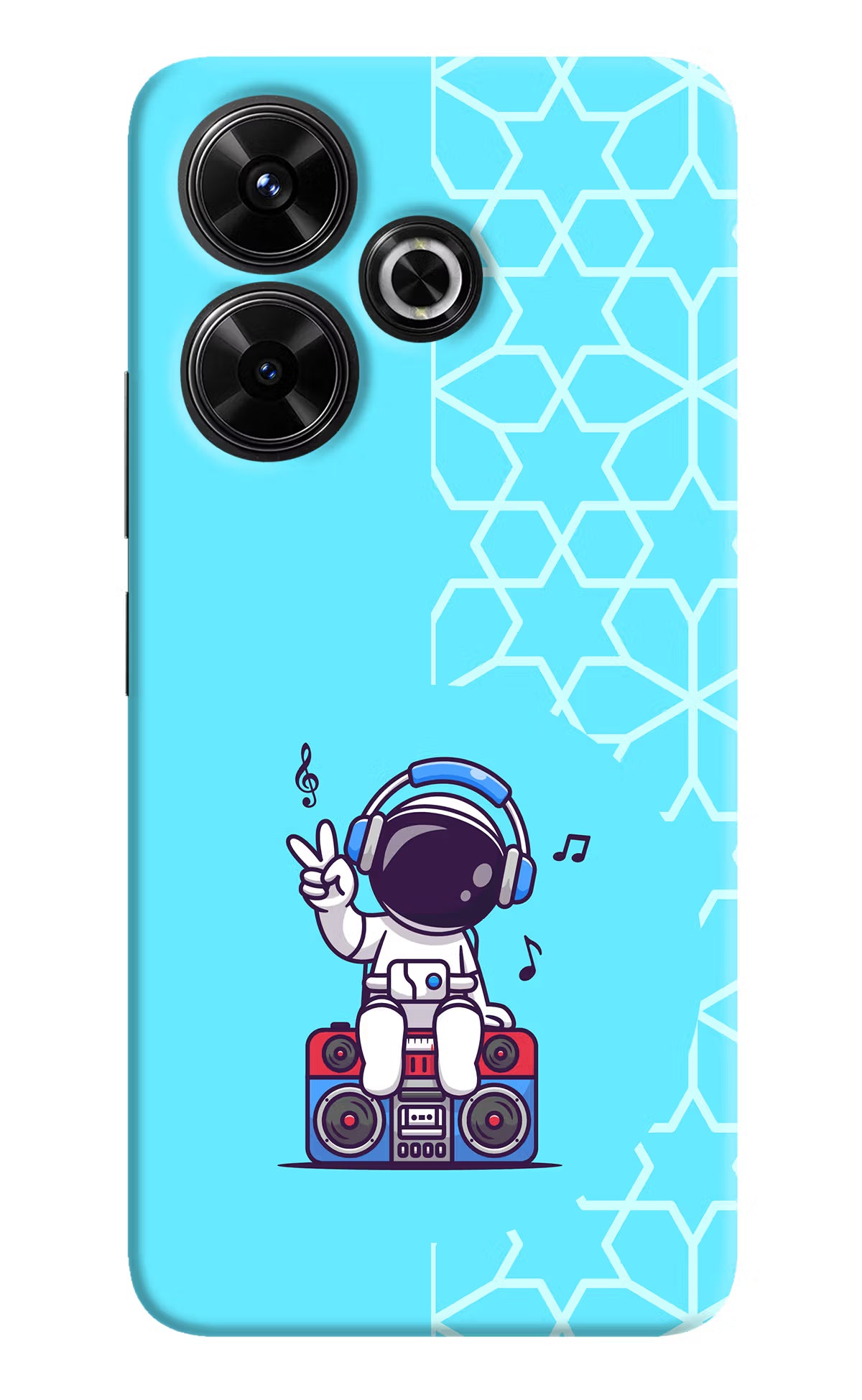 Cute Astronaut Chilling Redmi 13 5G Hard Case Back Cover by Casekaro