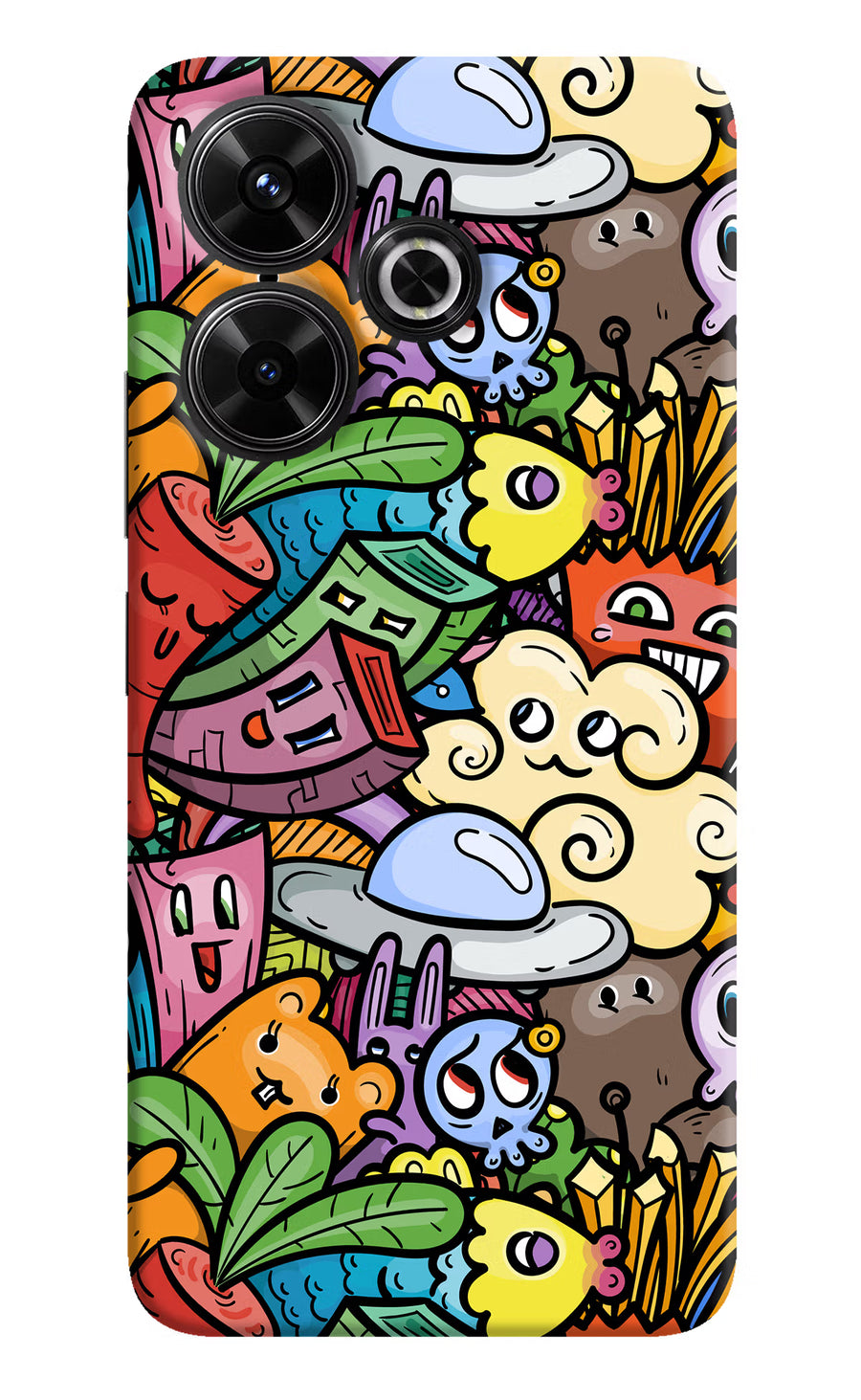 Veggie Doodle Redmi 13 5G Back Cover, Hard case
