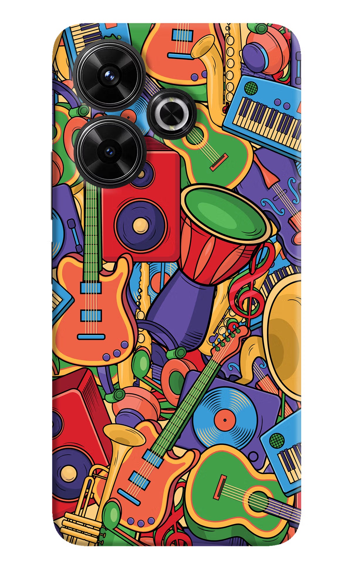 Music Instrument Doodle Redmi 13 5G Hard Case Back Cover by Casekaro