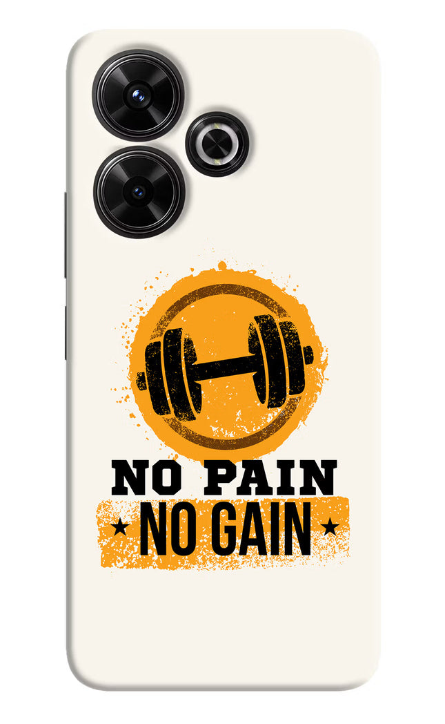 No Pain No Gain Redmi 13 5G Hard Case Back Cover by Casekaro