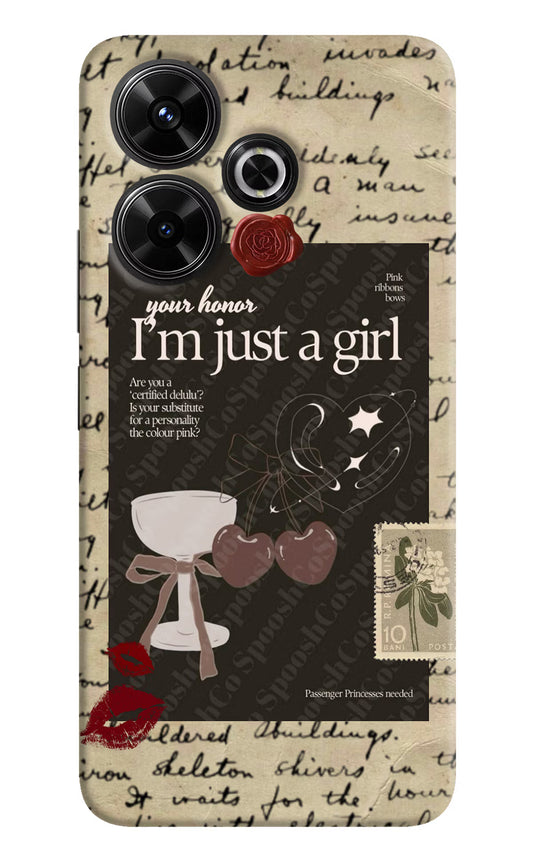 I am just a girl Redmi 13 5G Hard Case Back Cover by Casekaro