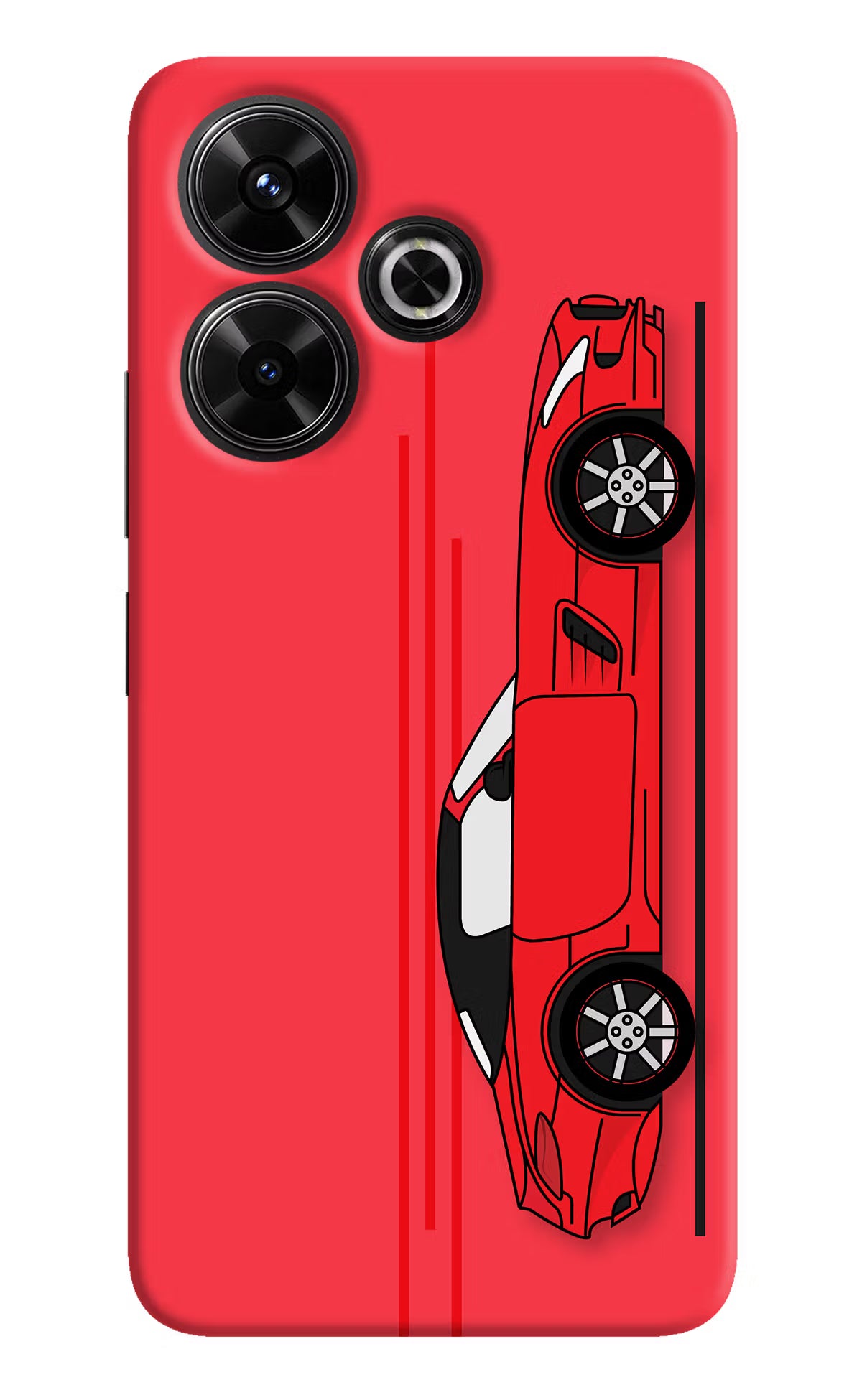 Red Velocity Redmi 13 5G Hard Case Back Cover by Casekaro