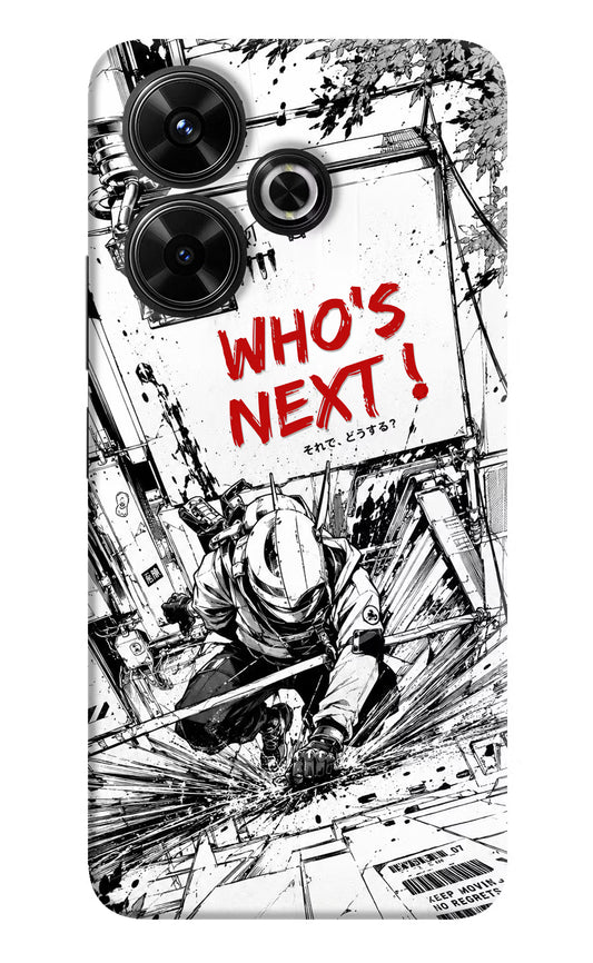 Who's Next Redmi 13 5G Hard Case Back Cover by Casekaro