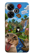 Minecraft Cat Chaos Redmi 13 5G Hard Case Back Cover by Casekaro