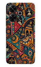Folk Print Redmi 13 5G Hard Case Back Cover by Casekaro