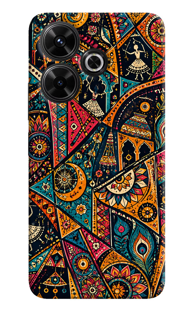 Folk Print Redmi 13 5G Hard Case Back Cover by Casekaro