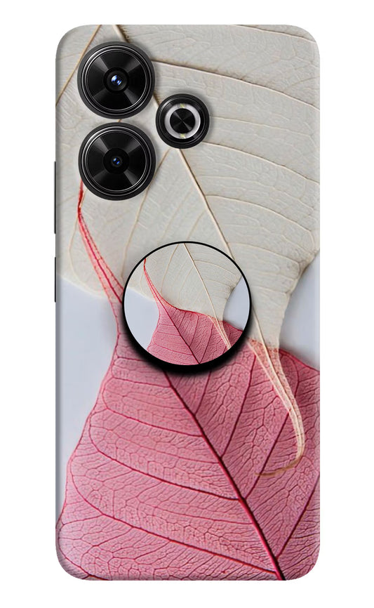 White Pink Leaf Redmi 13 5G Pop Case by Casekaro