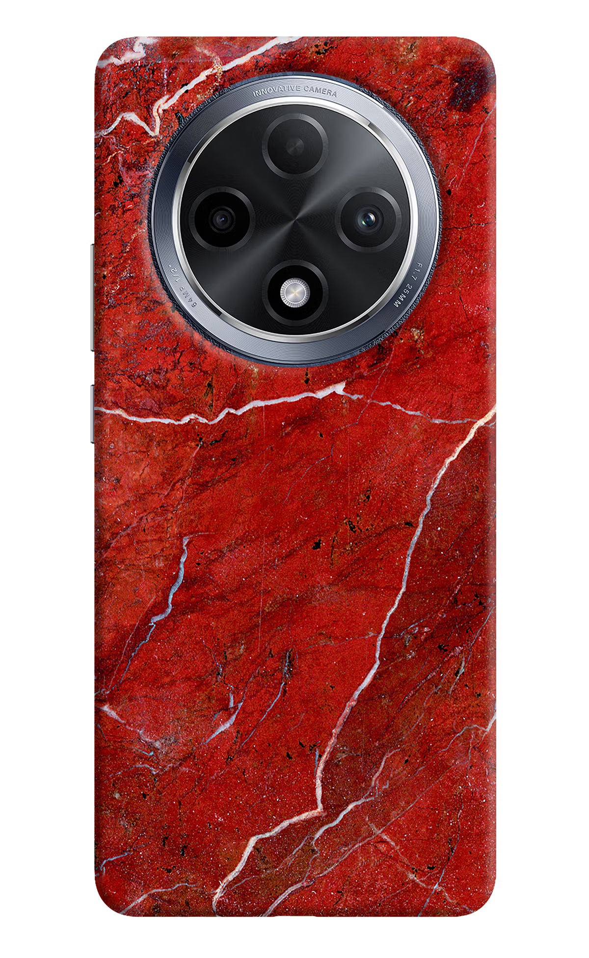 Red Marble Design Oppo F27 Pro Hard Case Back Cover by Casekaro