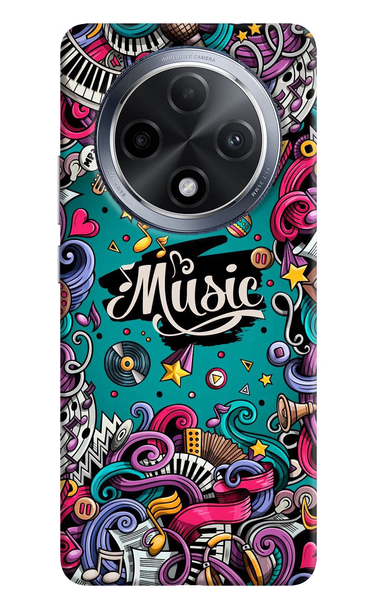 Music Graffiti Oppo F27 Pro Hard Case Back Cover by Casekaro