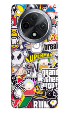 Sticker Bomb Oppo F27 Pro Hard Case Back Cover by Casekaro