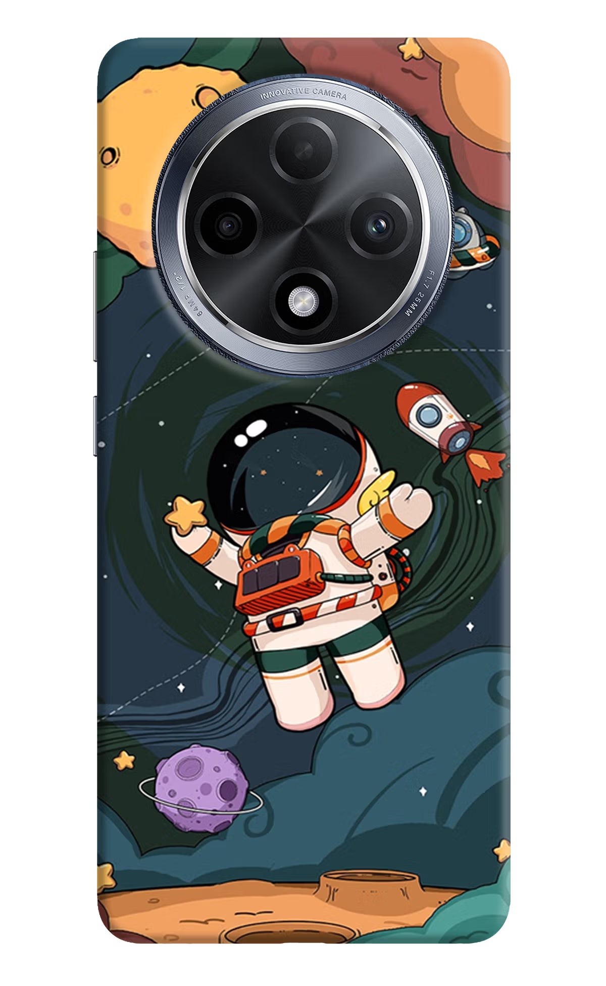 Cartoon Astronaut Oppo F27 Pro Hard Case Back Cover by Casekaro