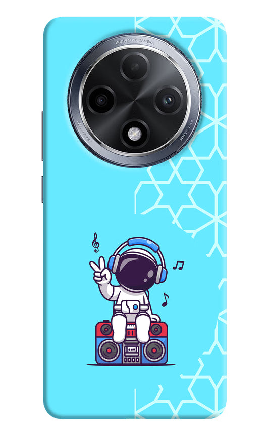 Cute Astronaut Chilling Oppo F27 Pro Hard Case Back Cover by Casekaro