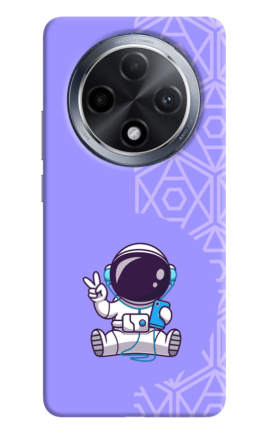 Cute Astronaut Chilling Oppo F27 Pro Hard Case Back Cover by Casekaro